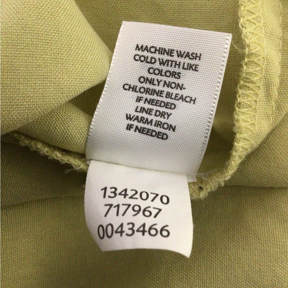 J. Jill Lime Yellow Green Button-Up Tunic Shirt 100% Silk Lagenlook - Picture 10 of 10